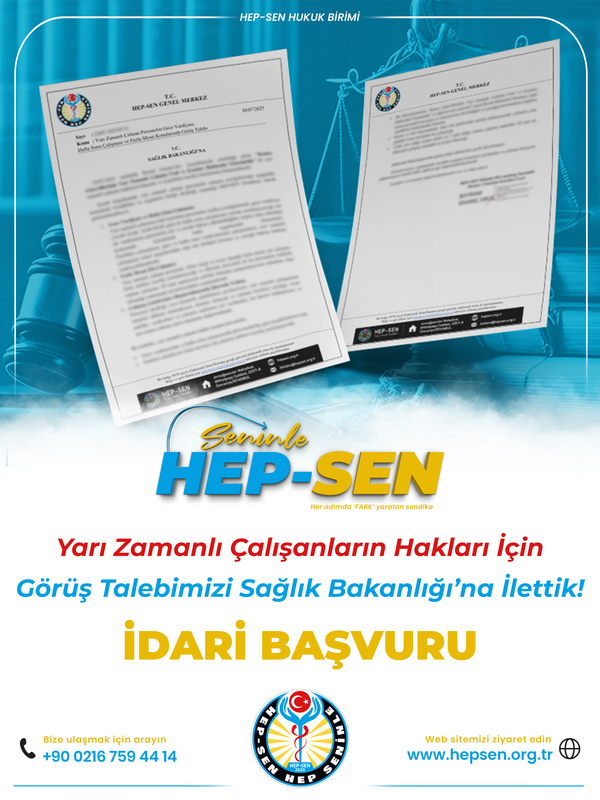 Yarı Zamanlı Çalışanların Hakları İçin Görüş Talebimizi Sağlık Bakanlığı’na İlettik